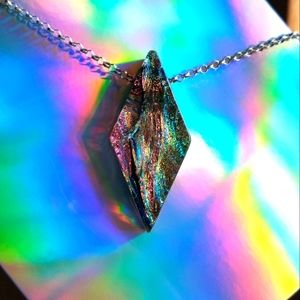 Rainbow Glass Necklace